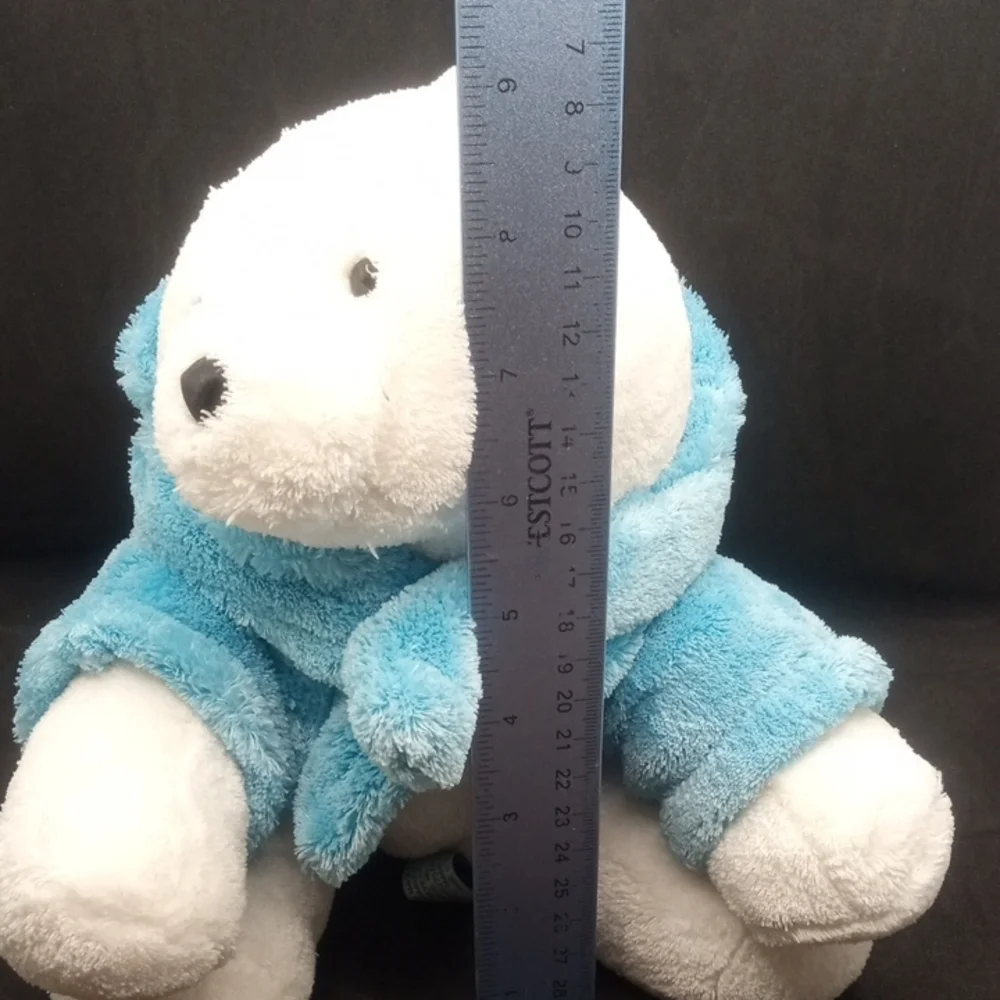 Bath & Body Works White and Blue Plush Stuffed Animal